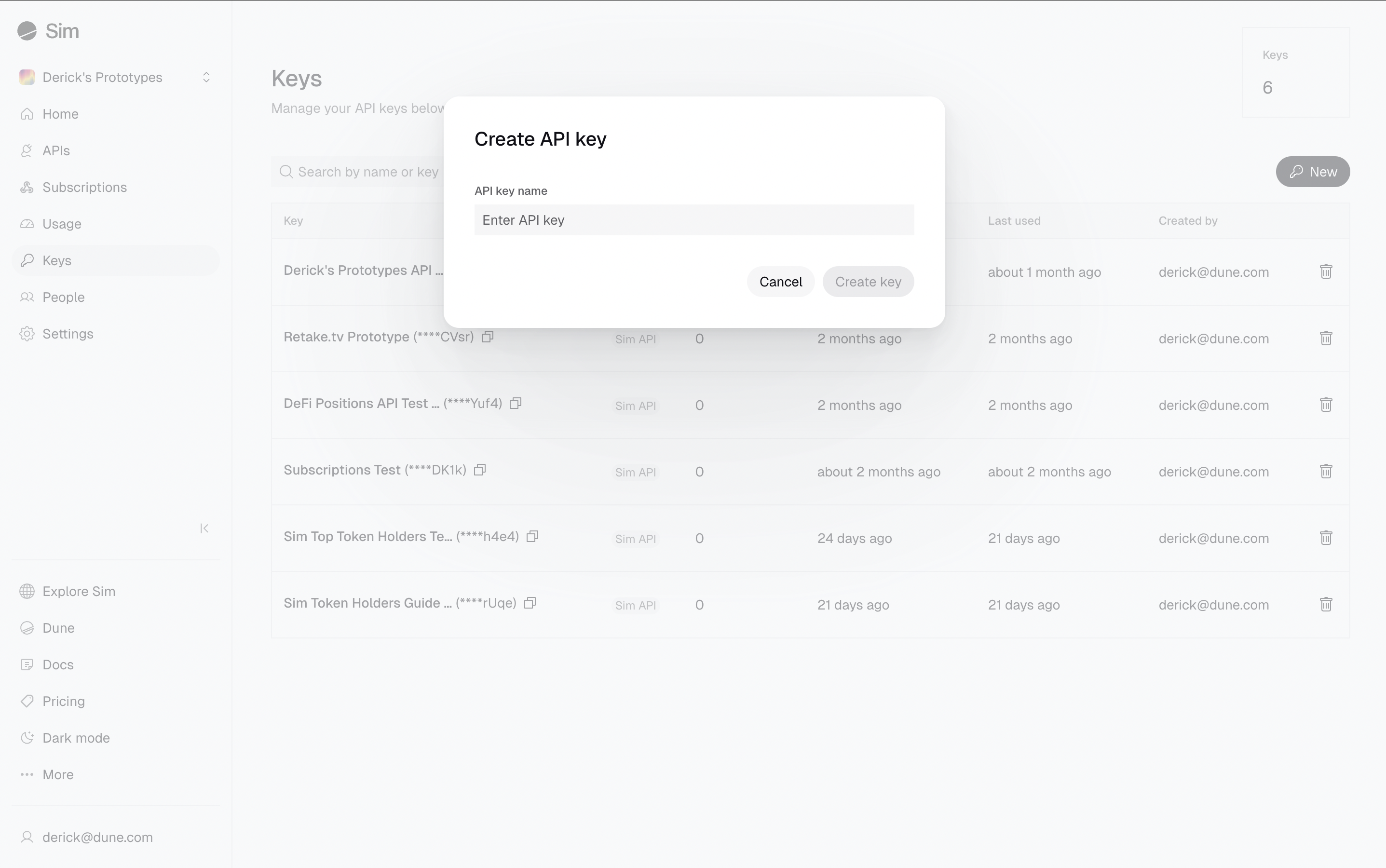 Api Sim Developer Quickstart - Sim by Dune